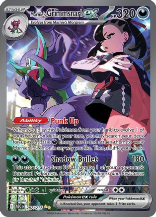 Marnie's Grimmsnarl ex 287/217 - ME Ascended Heroes Holofoil