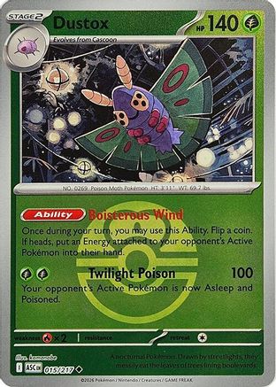 Dustox - (Love Ball) 015/217 - ME Ascended Heroes Reverse Holofoil