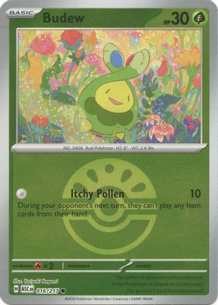 Budew - 016/217 (Friend Ball) 016/217 - ME Ascended Heroes Reverse Holofoil