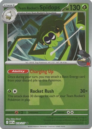 Team Rocket's Spidops (Team Rocket) 019/217 - ME Ascended Heroes Reverse Holofoil