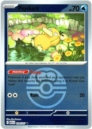 Psyduck - (Love Ball) 039/217 - ME Ascended Heroes Reverse Holofoil