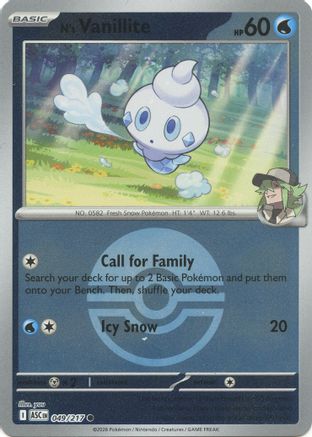 N's Vanillite (Poke Ball) 049/217 - ME Ascended Heroes Reverse Holofoil