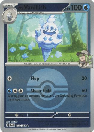N's Vanillish (Poke Ball) 050/217 - ME Ascended Heroes Reverse Holofoil