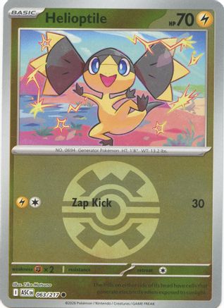 Helioptile (Quick Ball) 063/217 - ME Ascended Heroes Reverse Holofoil