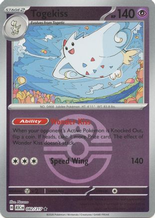 Togekiss - (Love Ball) 082/217 - ME Ascended Heroes Reverse Holofoil