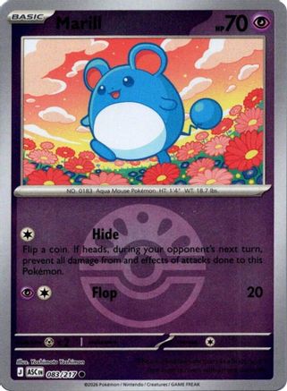 Marill - 083/217 (Friend Ball) 83 - ME Ascended Heroes Reverse Holofoil