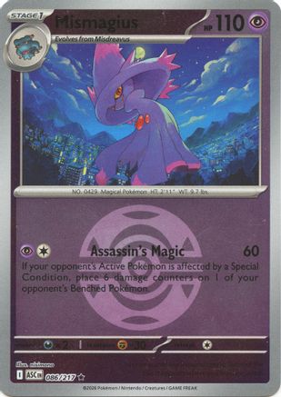 Mismagius (Dusk Ball) 086/217 - ME Ascended Heroes Reverse Holofoil
