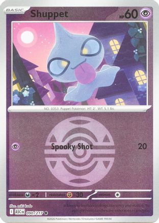 Shuppet (Dusk Ball) 090/217 - ME Ascended Heroes Reverse Holofoil