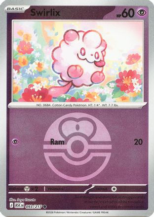 Swirlix (Love Ball) 093/217 - ME Ascended Heroes Reverse Holofoil