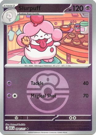Slurpuff - 094/217 (Love Ball) 94 - ME Ascended Heroes Reverse Holofoil