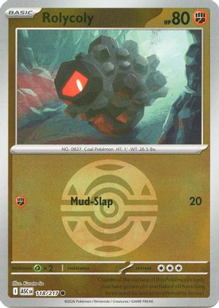 Rolycoly (Dusk Ball) 118/217 - ME Ascended Heroes Reverse Holofoil