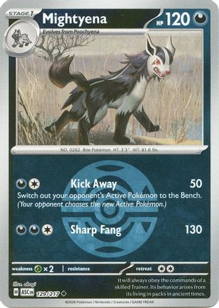 Mightyena - 129/217 (Dusk Ball) 129 - ME Ascended Heroes Reverse Holofoil