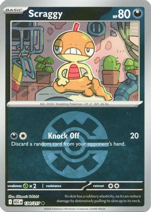 Scraggy (Quick Ball) 134/217 - ME Ascended Heroes Reverse Holofoil