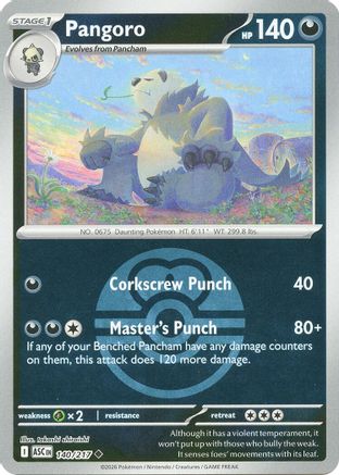 Pangoro (Love Ball) 140/217 - ME Ascended Heroes Reverse Holofoil