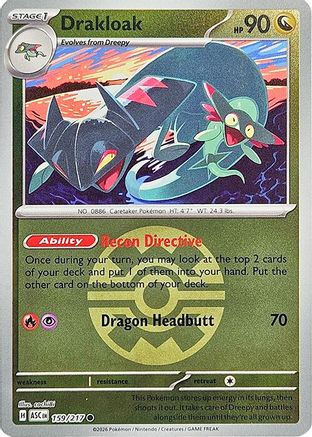 Drakloak - 159/217 (Quick Ball) 159 - ME Ascended Heroes Reverse Holofoil