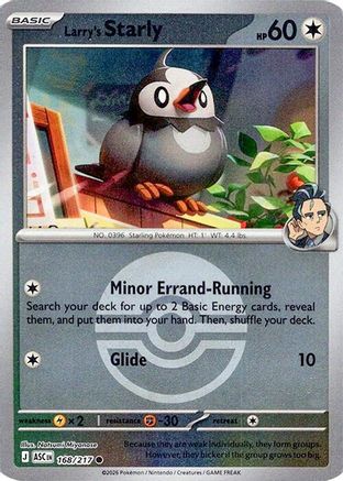 Larry's Starly (Poke Ball) 168/217 - ME Ascended Heroes Reverse Holofoil