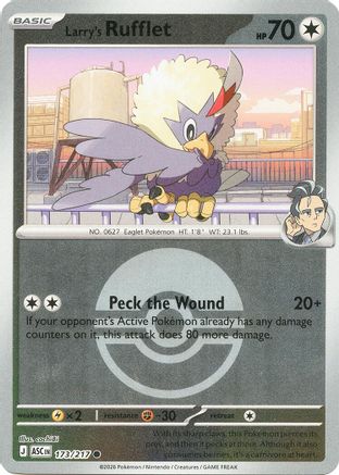 Larry's Rufflet (Poke Ball) 173/217 - ME Ascended Heroes Reverse Holofoil