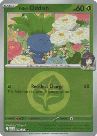 Erika's Oddish (Energy Symbol Pattern) 001/217 - ME Ascended Heroes Reverse Holofoil