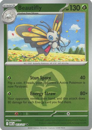 Beautifly - 013/217 (Energy Symbol Pattern) - ME Ascended Heroes Reverse Holofoil