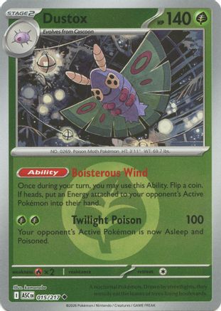 Dustox - (Energy Symbol Pattern) 015/217 - ME Ascended Heroes Reverse Holofoil