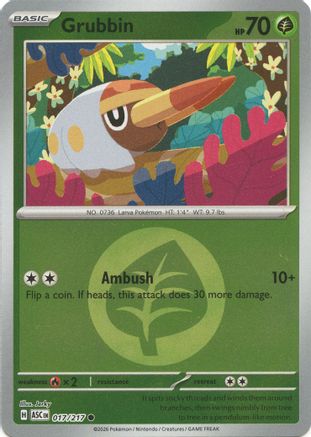 Grubbin (Energy Symbol Pattern) 017/217 - ME Ascended Heroes Reverse Holofoil