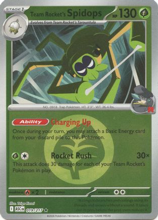 Team Rocket's Spidops (Energy Symbol Pattern) 019/217 - ME Ascended Heroes Reverse Holofoil
