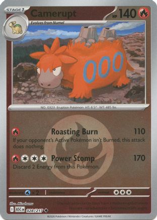 Camerupt (Energy Symbol Pattern) 028/217 - ME Ascended Heroes Reverse Holofoil