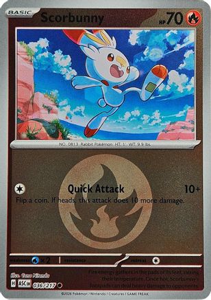Scorbunny - (Energy Symbol Pattern) 036/217 - ME Ascended Heroes Reverse Holofoil