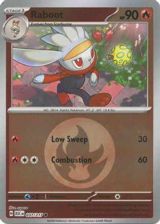 Raboot (Energy Symbol Pattern) 037/217 - ME Ascended Heroes Reverse Holofoil