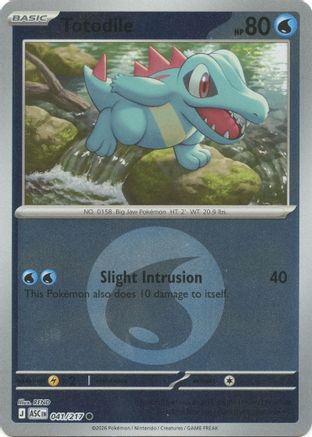 Totodile (Energy Symbol Pattern) 041/217 - ME Ascended Heroes Reverse Holofoil