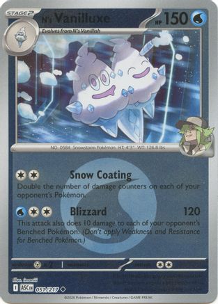 N's Vanilluxe (Energy Symbol Pattern) 51 - ME Ascended Heroes Reverse Holofoil