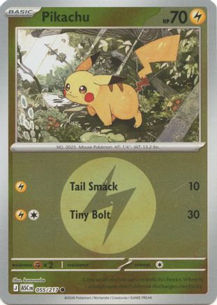 Pikachu (Energy Symbol Pattern) 055/217 - ME Ascended Heroes Reverse Holofoil