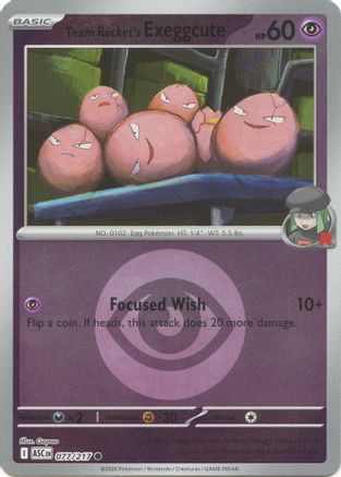 Team Rocket's Exeggcute (Energy Symbol Pattern) 77 - ME Ascended Heroes Reverse Holofoil