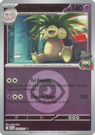 Team Rocket's exeggutor (Energy Symbol Pattern) 078/217 - ME Ascended Heroes Reverse Holofoil
