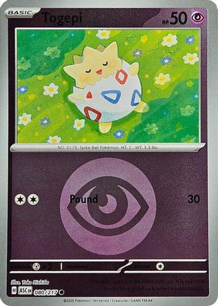 Togepi (Energy Symbol Pattern) 080/217 - ME Ascended Heroes Reverse Holofoil