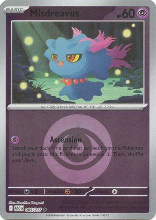 Misdreavus - 085/217 (Energy Symbol Pattern) 85 - ME Ascended Heroes Reverse Holofoil