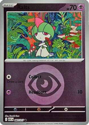 Ralts (Energy Symbol Pattern) 087/217 - ME Ascended Heroes Reverse Holofoil