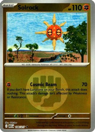 Solrock (Energy Symbol Pattern) 106/217 - ME Ascended Heroes Reverse Holofoil