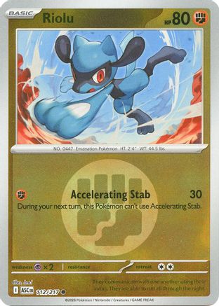 Riolu (Energy Symbol Pattern) 112/217 - ME Ascended Heroes Reverse Holofoil