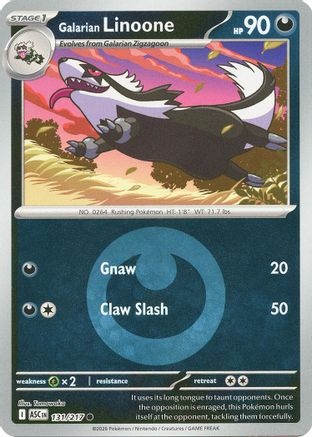 Galarian Linoone (Energy Symbol Pattern) 131 - ME Ascended Heroes Reverse Holofoil