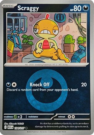 Scraggy (Energy Symbol Pattern) 134/217 - ME Ascended Heroes Reverse Holofoil