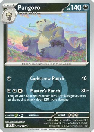 Pangoro (Energy Symbol Pattern) 140/217 - ME Ascended Heroes Reverse Holofoil