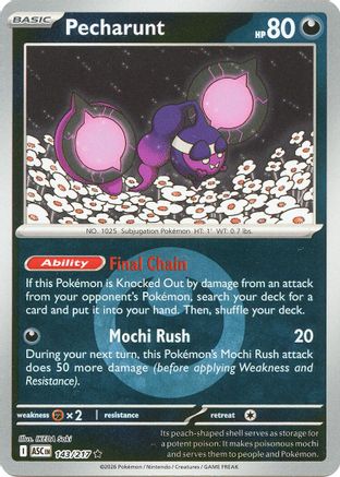 Pecharunt (Energy Symbol Pattern) 143/217 - ME Ascended Heroes Reverse Holofoil