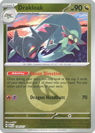 Drakloak - 159/217 (Energy Symbol Pattern) 159 - ME Ascended Heroes Reverse Holofoil