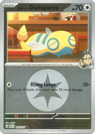 Larry's Dunsparce (Energy Symbol Pattern) 163/217 - ME Ascended Heroes Reverse Holofoil