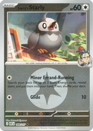 Larry's Starly (Energy Symbol Pattern) 168/217 - ME Ascended Heroes Reverse Holofoil