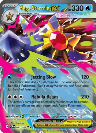 Mega Starmie ex - 021/088 - ME03 Perfect Order Holofoil