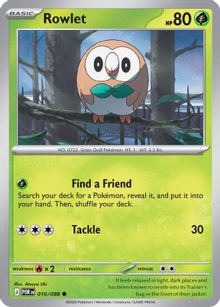 Rowlet - 010/088 10 - ME03 Perfect Order Reverse Holofoil