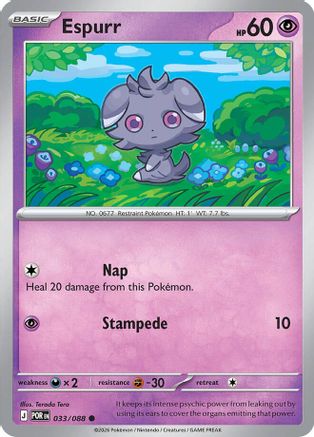 Espurr - 033/088 33 - ME03 Perfect Order Reverse Holofoil