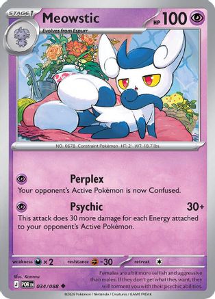 Meowstic 034/088 - ME03 Perfect Order Reverse Holofoil